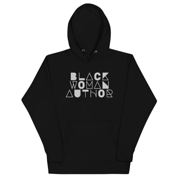 Unisex Embroidered Black Woman Author Hoodie