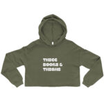 Thicc Books & Thighs Crop Hoodie - Image 3