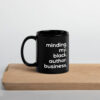 Mind Black Author Business Black Glossy Mug - Image 2