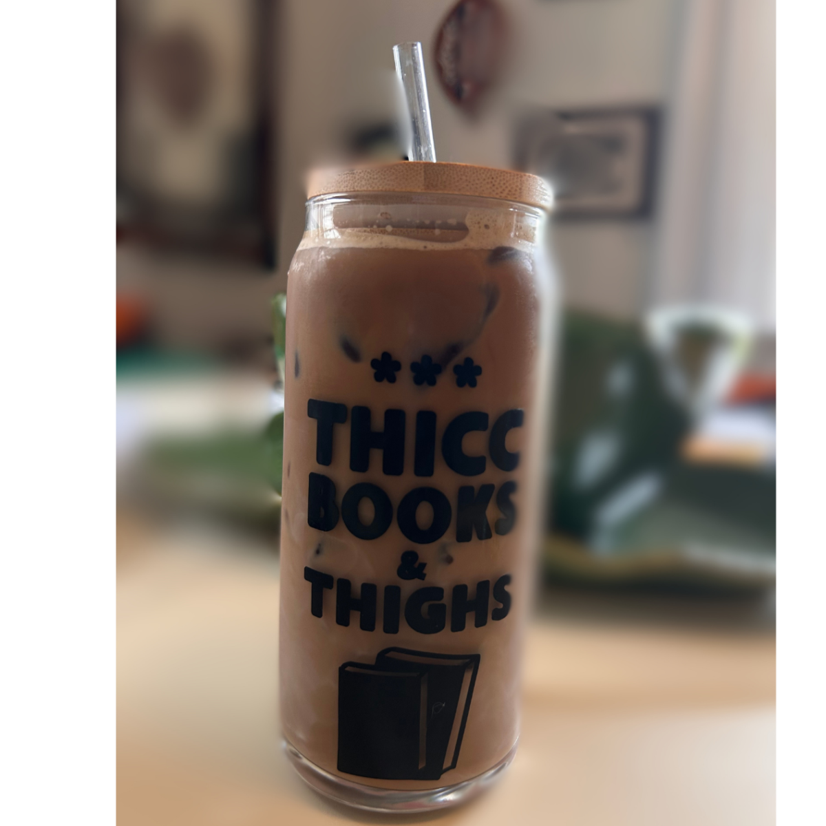 Thicc Books & Thighs Glass Tumbler